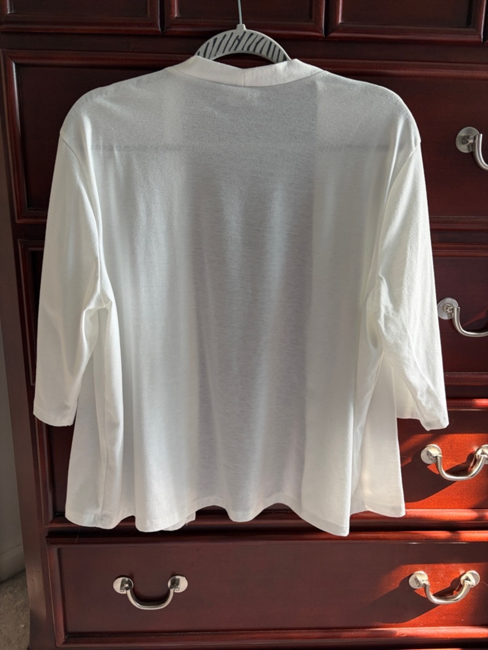 White Open-Front Women's Cardigan - Picture 4 of 5